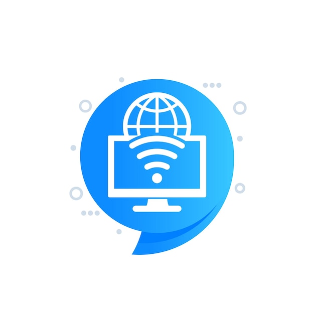 Wifi access to network vector icon
