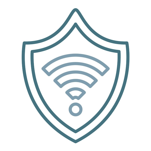 Wifi-beveiliging platte illustratie