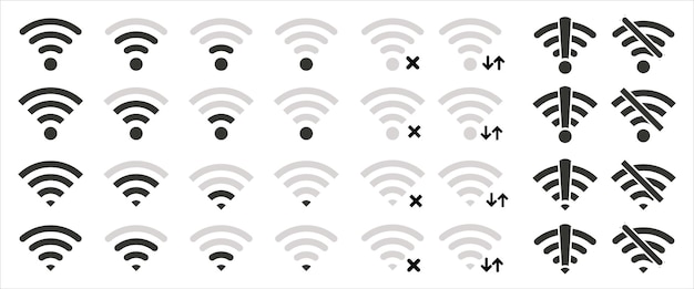 ベクトル wi-fi コネクション アンテナ ベクトル アイコン