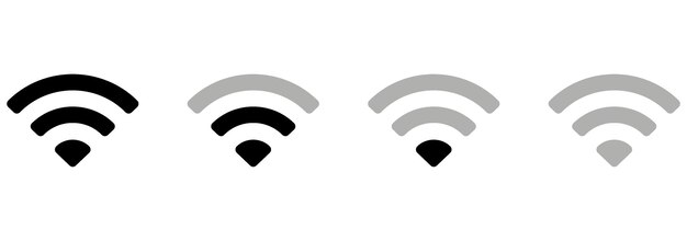 Wifi connection icon set Wlan signal symbol Internet Connection sign