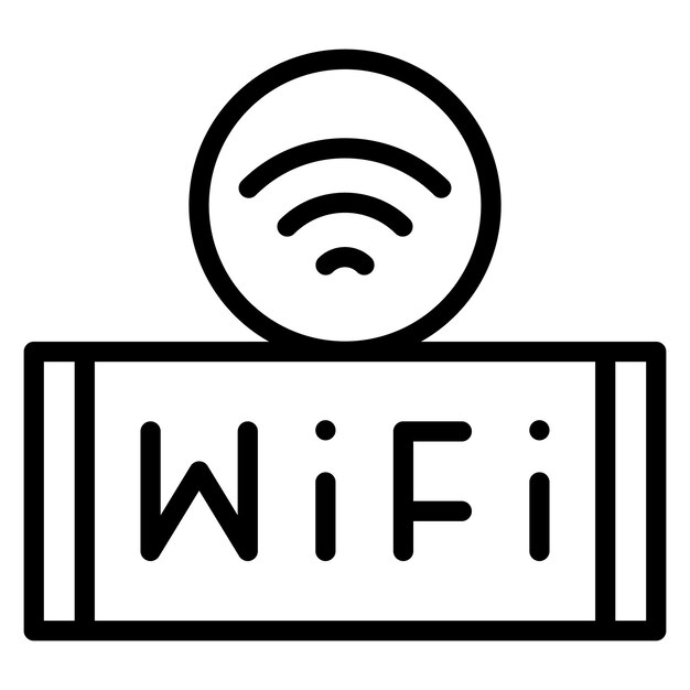 Викторная икона Wi-Fi иллюстрация иконки управления отелем