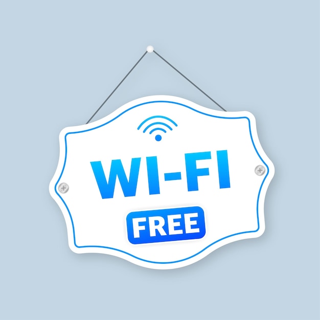 Vettore icona del vettore 3d della rete internet wi-fi gratuita vettore isometrico