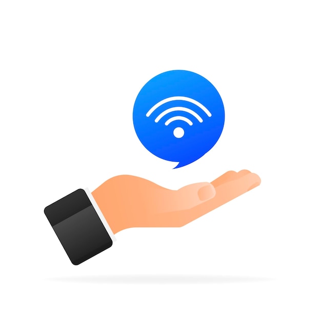 Wifi free Internet network 3d vector icon Isometric vector