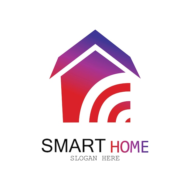 Wifi House Vector LogoSmart City Tech Icon Vector City Net Logo Concept Vector