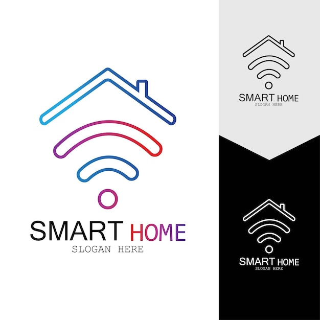 Wi-Fi Дом Векторный ЛоготипSmart City Tech Icon Vector City Net Logo Concept Vector