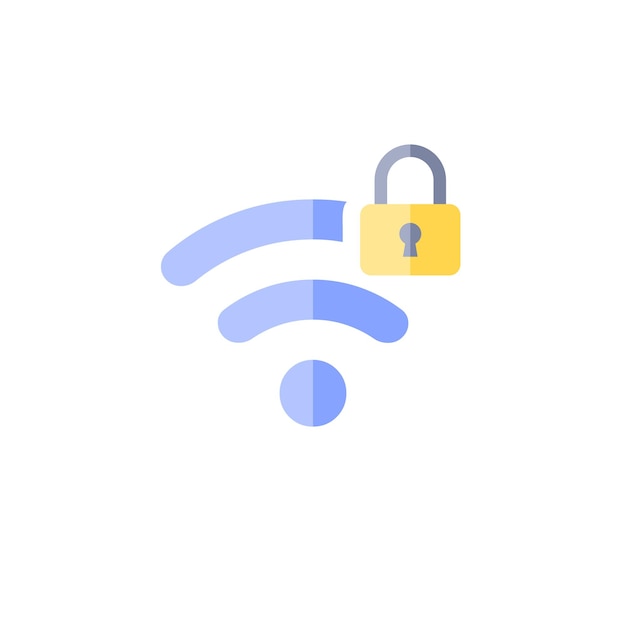 Vector wifi icon in flat design