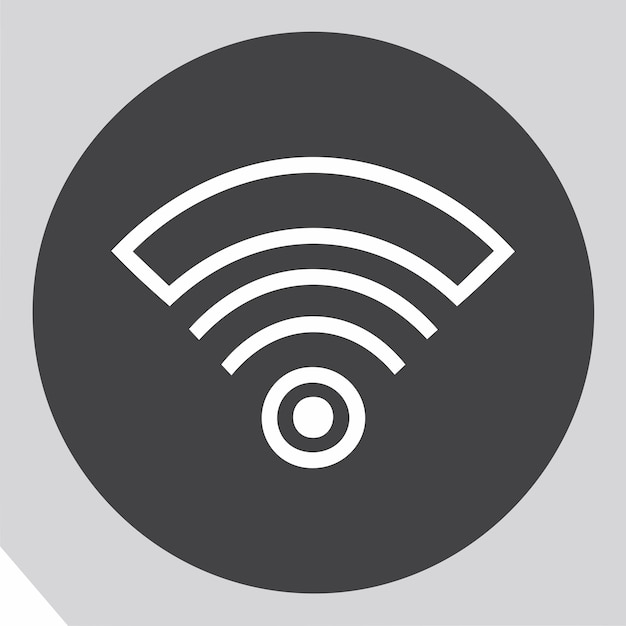 WiFi icon on a gray background vector illustration