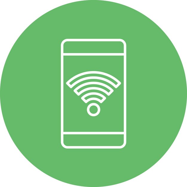 Immagine vettoriale dell'icona wi-fi può essere utilizzata per la comunicazione e i media