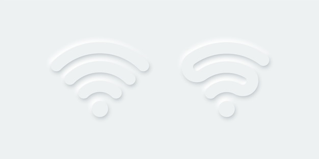 Segno di vettore dell'icona wifi isolato su bianco