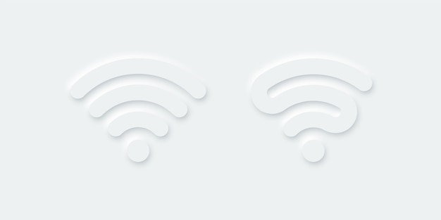 Vettore segno di vettore dell'icona wifi isolato su bianco