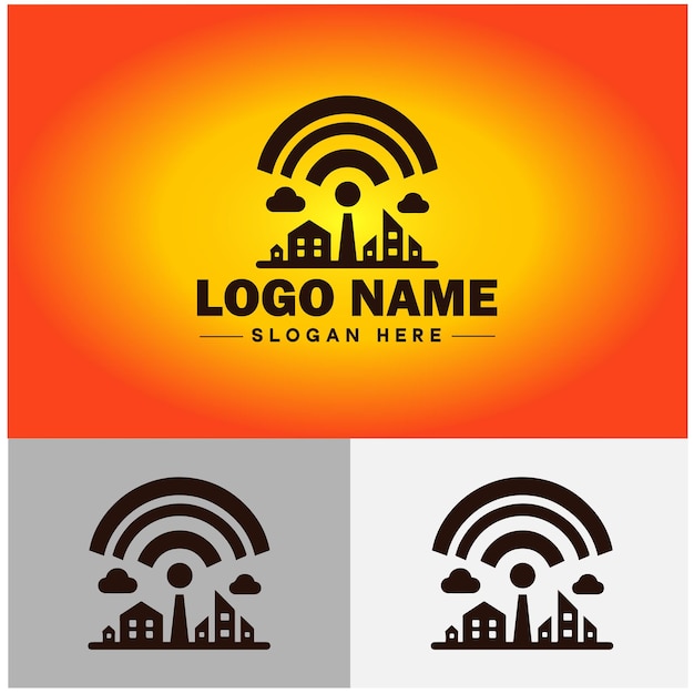 Wifi logo icon wireless signal Waves Communication Symbols internet wifi web app sign vector logo