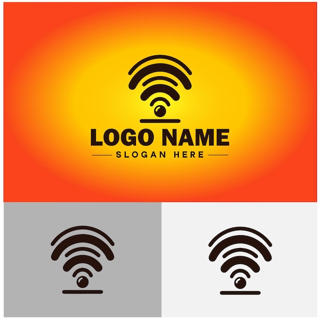 Wifi logo icon wireless signal Waves Communication Symbols internet wifi web app sign vector logo