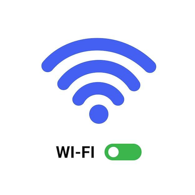 Wifi-pictogram met aan- en uitschakelaar