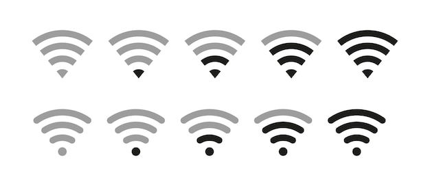 Wifi pictogram Wirelles wifi signaal symbool Vector illustratie op witte achtergrond Internet concept 10 eps