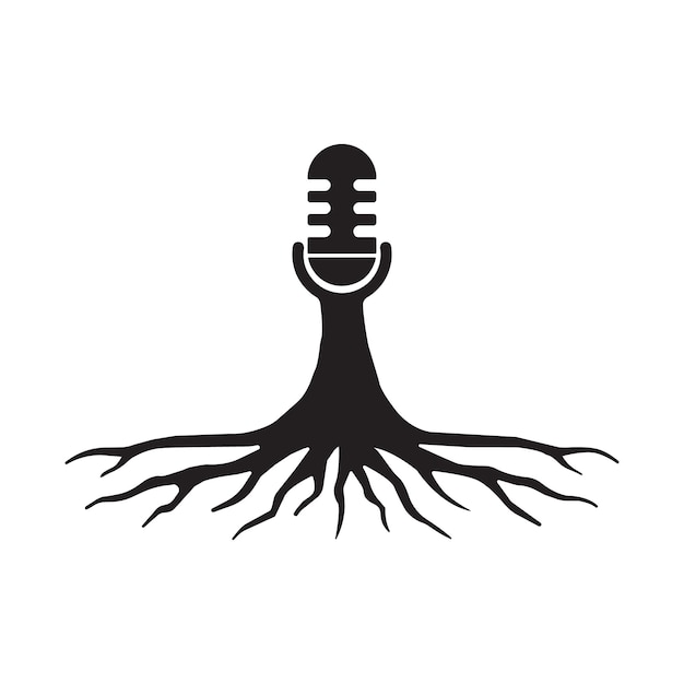 WiFi Podcast microfoonpictogram met boom vectorontwerp