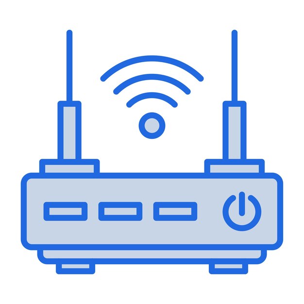 Wifi-router blauwe toon illustratie