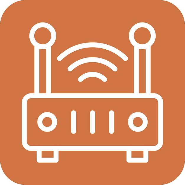 ベクトル wi-fi ルーター アイコン スタイル