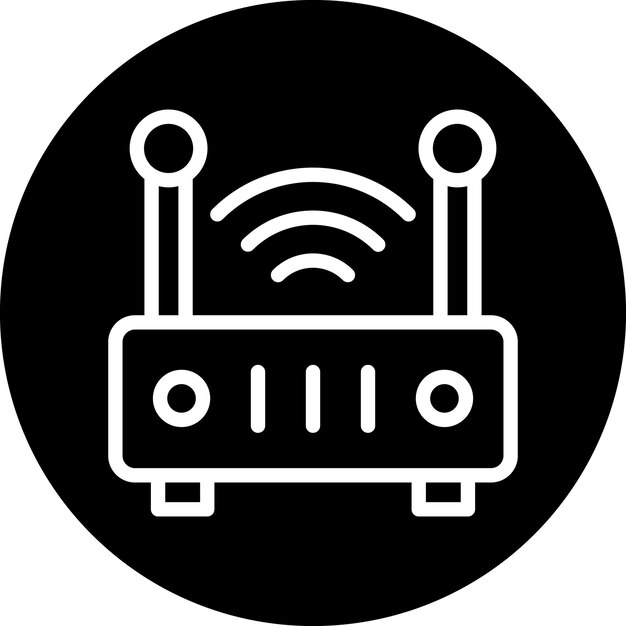 Vector wifi router icon style