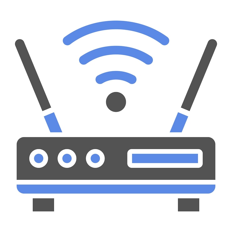 Vector wifi router icon style