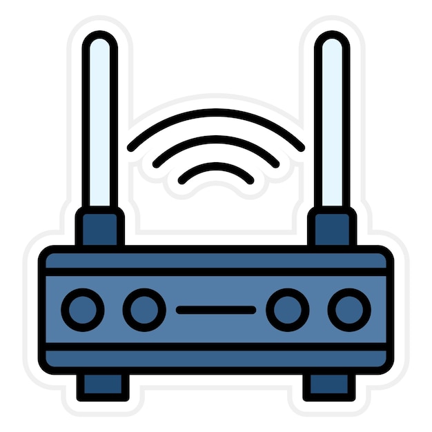 Wi-Fi ルーターアイコンのベクトル画像はスマートシティに使用できます