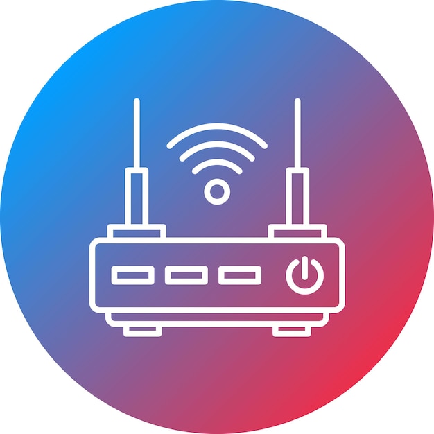 Vettore immagine vettoriale dell'icona del router wi-fi può essere utilizzata per la tecnologia