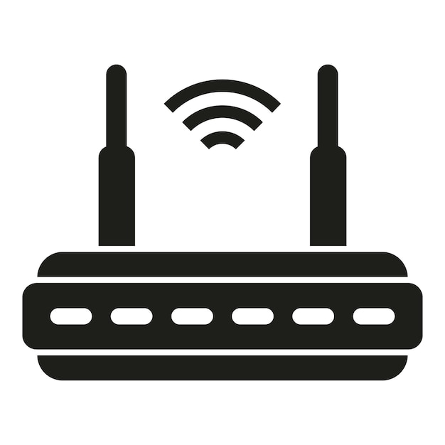 Wifi router icoon eenvoudige vector Smart office Computer gegevens internet