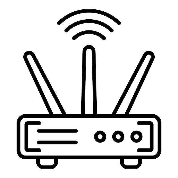 Wifi router pictogram Overzicht wifi router vector pictogram voor webdesign geïsoleerd op een witte achtergrond