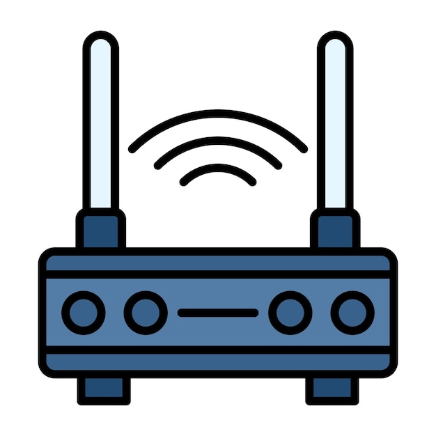 Wifi-router platte illustratie