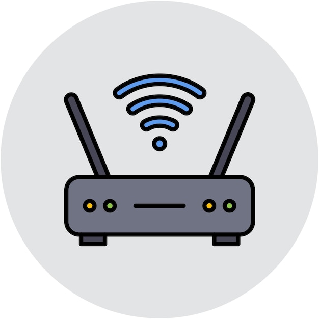 Wi-Fi ルーターのベクトルイラストのスタイル