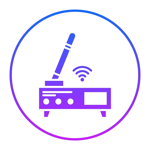 Illustrazione del vettore del router wi-fi