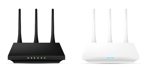 Vector wifi router wireless ethernet modem router vector illustration