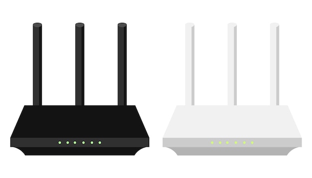 Wifi Router Wireless ethernet modem router Vector illustration