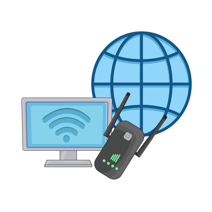 वेक्टर wifi router