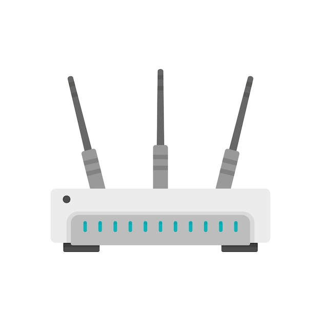 Vector wifi-routerpictogram vlakke afbeelding van wifi-router vectorpictogram voor webontwerp