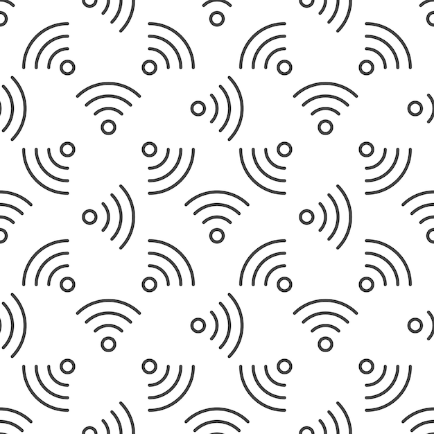 Бесшовный узор Wi-Fi - векторный фон концепции Wi-Fi