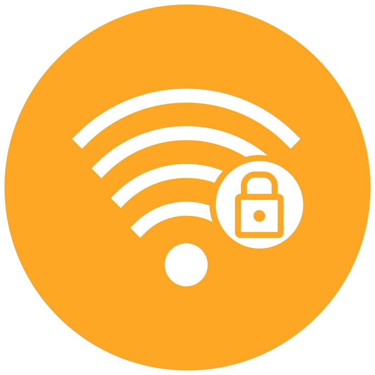 Vector wifi security vector illustration style