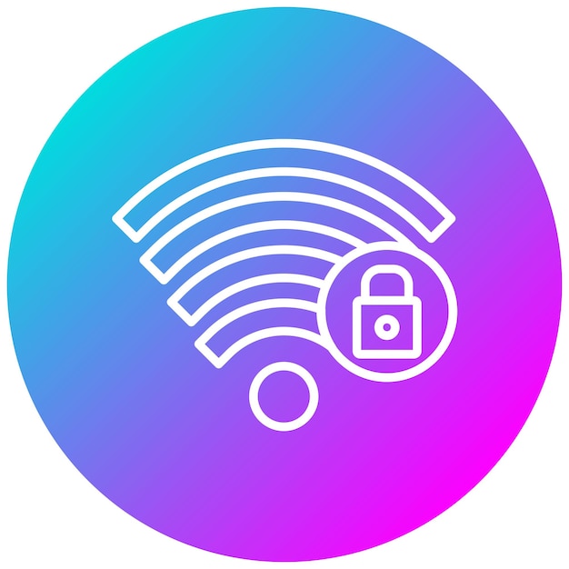 Wi-Fi セキュリティ ベクトル イラスト スタイル