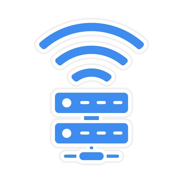Wifi-server icoon vector afbeelding Kan worden gebruikt voor Web Hosting
