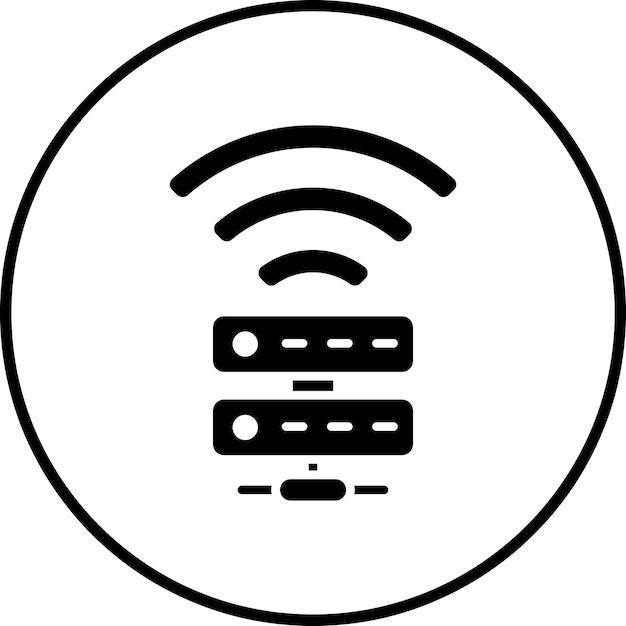 Wifi-server icoon vector afbeelding Kan worden gebruikt voor Web Hosting