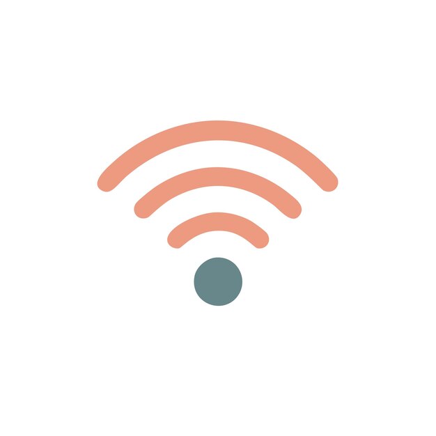 Vettore iconica del segnale wifi illustrata in grafica vettoriale