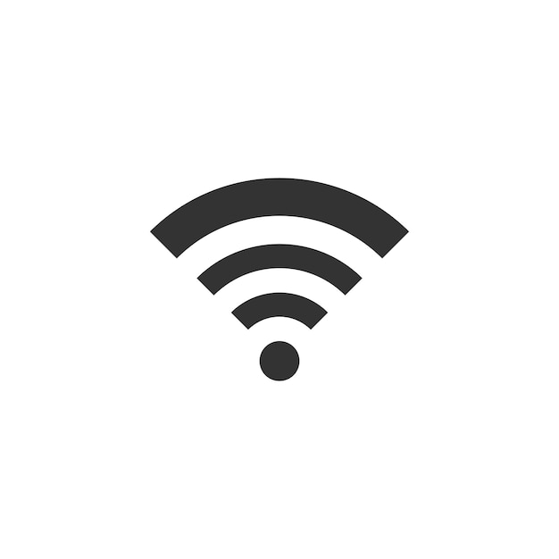 Wifi symbol icon in black and white
