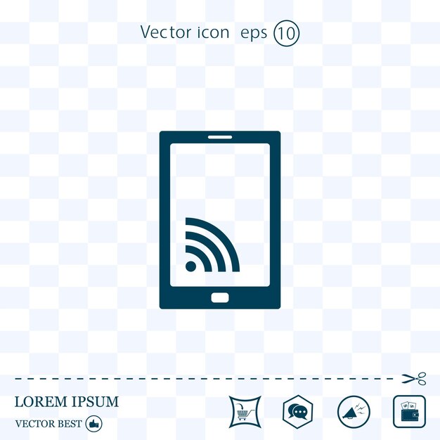 Wifi symbol vector icon on background Eps 10