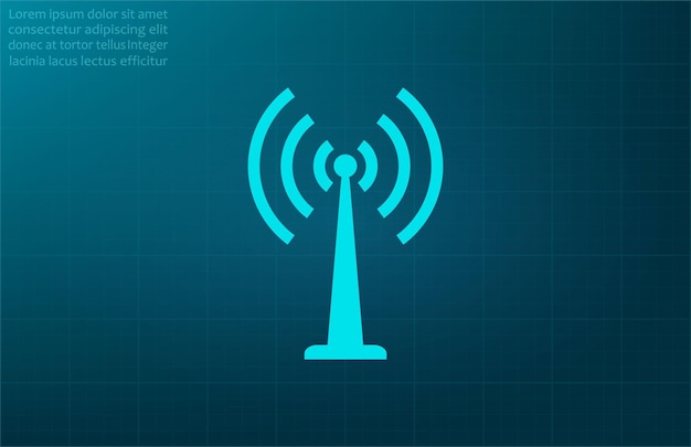 WiFi symbol vector illustration on a blue background Eps 10