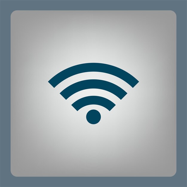 Wifi symbol Vector illustration on a gray background Eps 10