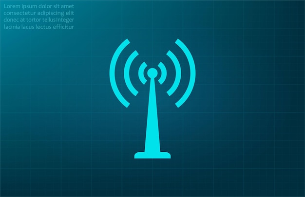 WiFi-symbool vector illustratie op een blauwe achtergrond Eps 10