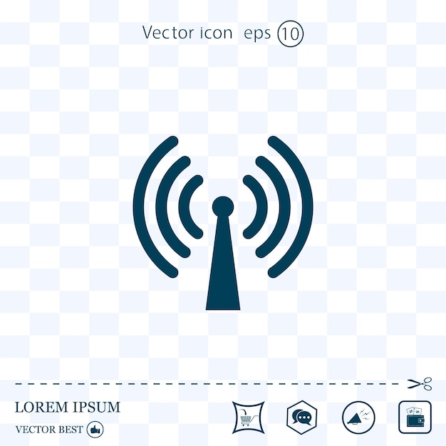 Wifi symbool vector op een lichte achtergrond EPS-10