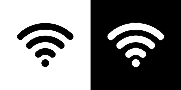 WiFi vector symbol Internet connection sign Wireless icon WiFi illustration