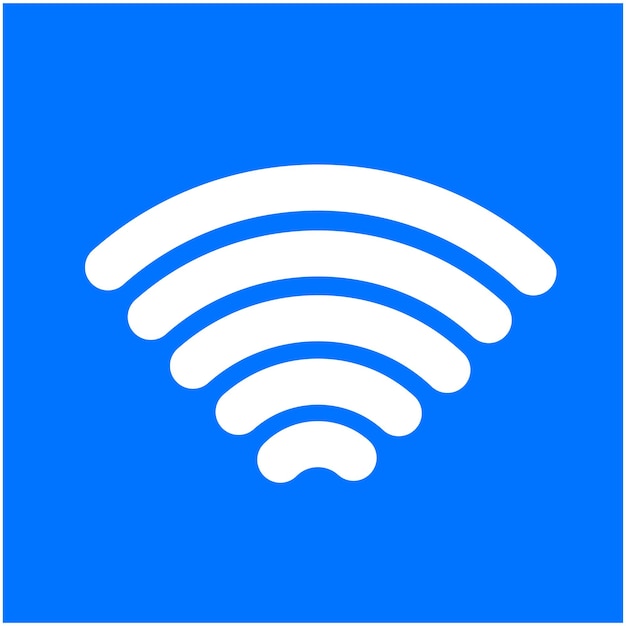 Vector wifi vectorpictogram op blauwe kleur