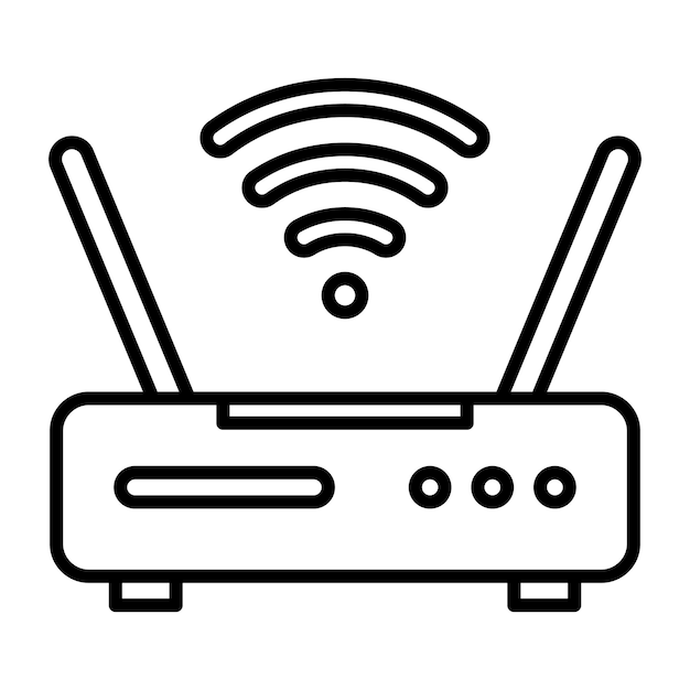 Wifi-verbinding Vector illustratie stijl