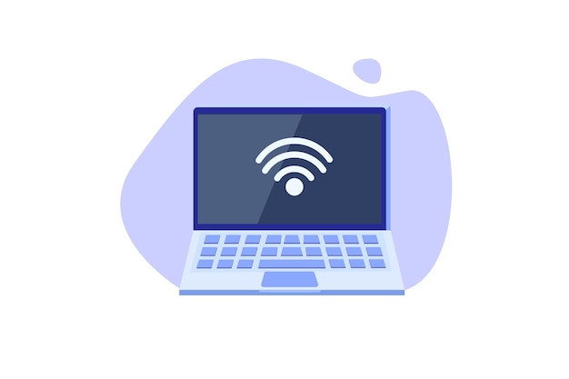 WiFi-verbindingsconcept. Op afstand aangesloten apparaten. Vector illustratie.